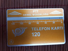 Landis & Gyr Phonecard 120 Units Turkey 208A Used Rare - Turquie