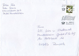 BRD / Bund 2x BZ 74 TGST FRW 2020 Mundelsheim Mi. 3484 Blume Buschwindröschen - Lettres & Documents