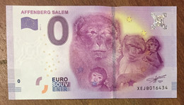 2017 BILLET 0 EURO SOUVENIR ALLEMAGNE DEUTSCHLAND AFFENBERG SALEM SINGES ZERO 0 EURO SCHEIN BANKNOTE PAPER MONEY - [17] Falsos & Especimenes