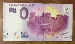 2017 BILLET 0 EURO SOUVENIR ALLEMAGNE DEUTSCHLAND HEIDELBERGER SCHLOSS ZERO 0 EURO SCHEIN BANKNOTE PAPER MONEY - [17] Falsi & Campioni