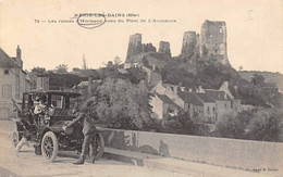 Hérisson        03         Les Ruines Du Château.  Beau Plan, De  Voiture Ancienne       (voir Scan) - Sonstige & Ohne Zuordnung