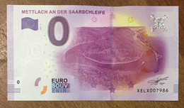 2017 BILLET 0 EURO SOUVENIR ALLEMAGNE DEUTSCHLAND METTLACH AN DER SAARSCHLEIFE ZERO 0 EURO SCHEIN BANKNOTE PAPER MONEY - [17] Vals & Specimens