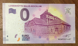 2017 BILLET 0 EURO SOUVENIR ALLEMAGNE DEUTSCHLAND LUISENHÜTTE BALVE-WOCKLUM ZERO 0 EURO SCHEIN BANKNOTE PAPER MONEY - [17] Falsos & Especimenes