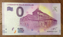 2017 BILLET 0 EURO SOUVENIR ALLEMAGNE DEUTSCHLAND LUISENHÜTTE BALVE-WOCKLUM ZERO 0 EURO SCHEIN BANKNOTE PAPER MONEY - [17] Fictifs & Specimens