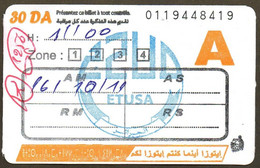 1 Ticket Transport Algeria Bus Algiers Alger - Biglietto Dell'autobus - 1 Billete Autobús - 1 Busticket Tickets - Mondo