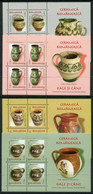 ROMANIA 2007 Ceramics: Pots And Jugs I Blocks MNH / **.  Michel Blocks 404-407 - Blokken & Velletjes