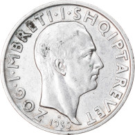 Monnaie, Albania, Zog I, Frang Ar, 1935, Rome, TTB+, Argent, KM:16 - Albanien