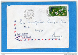 MARCOPHILIE+thematic Stamp-lettre-NLLE CALEDONIE-cad-POUM- 1975 Timbre N°A 163Fleur-orchidée- - Covers & Documents