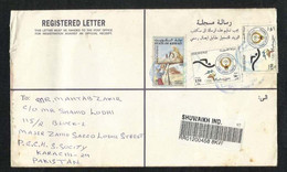 Kuwait Registered Air Mail Postal Used  Cover Kuwait To Pakistan Olympic Sport Game - Kuwait