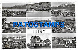 144571 SWITZERLAND LUTRY MULTI VIEW CIRCULATED TO CZECH REPUBLIC POSTAL POSTCARD - Lutry