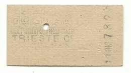 Biglietto Ticket Billet F.S. Ferrovie Dello Stato Probabilmente 2°Cl. REGNO 21 Luglio 1943 5 Gg Trieste ( Per Padova ? ) - Europe