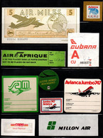 A929- INTERESTING LOT X 26 LABELS AND TAGS - COMMERCIAL AVIATION AIRLINES - Etichette Da Viaggio E Targhette