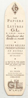 Marque Pages ,les Papiers à Lettres G.L. Paris, G. Lalo ,uniface , Frais Fr 1.45 E - Bladwijzers