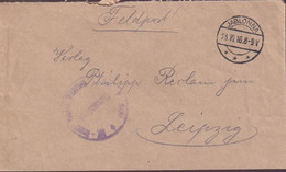 POLAND 1916 Jablonna To Leipzig Feldpost Cover - Other & Unclassified