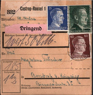 ! 1942 Castrop-Rauxel Nach Borsdorf, Paketkarte, Deutsches Reich, 3. Reich - Cartas