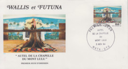 Enveloppe  FDC  1er  Jour    WALLIS  ET  FUTUNA     Autel  De  La  Chapelle  Du   Mont  LULU    1984 - FDC