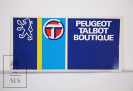 Advertising Sticker - Peugeot / Talbot Boutique - Automobile / Auto - 13,5 X 7 Cm - Stickers