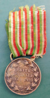 Medaglia Unità D'Italia 1848/1918 - Vittorio Emanuele III Re D'Italia # In Rame # Peso 16 Grammi - Altri & Non Classificati