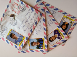 1994..RUSSIA ..ENVELOPES WITH PRINTED AND GLUED  STAMPS. FOOTBALL PLAYERS - Autres & Non Classés