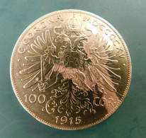 1915 - Austria #  100 Corona - Francesco Giuseppe  # Moneta  # Peso 22 Grammi - Vedi Foto - Austria