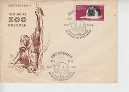 GERMANIA DDR  1961 - Annullo Speciale - Rinoceronte - Zoo Dresden - Rhinoceros