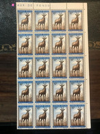 LA CHAUX-DE-FONDS FEUILLET DE 20 TIMBRES POSTES BELGISCH CONGO BELGE ANTILOPE BELGIQUE SUISSE - Blocs & Feuillets