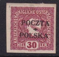 POLAND 1919 Krakow Fi 54 Mint Hinged Forgery - Unused Stamps