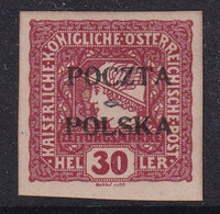 POLAND 1919 Krakow Fi 54 Mint Hinged Forgery - Unused Stamps