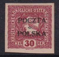 POLAND 1919 Krakow Fi 54 Mint Hinged Forgery - Neufs