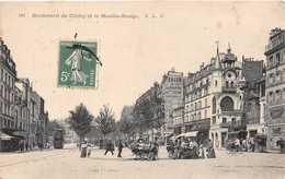 PARIS-75018-BOULEVARD DE CLICHY ET LE MOULIN-ROUGE - Arrondissement: 18