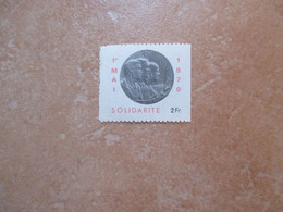 Label Chiudilettera 1er MAI 1970 Solidaritè CGT Sindacato Generale Travail - Andere & Zonder Classificatie