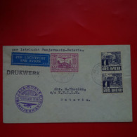 LETTRE CACHET JAVA BORNEO BANDJERMASIN 1936 BATAVIA PARTIE DE GRAVENHAGE PAR AVION - Nederlands-Indië