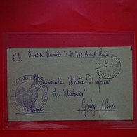 LETTRE POUR GRESY SUR AIX SAVOIE CACHET CONVOIS AUTOMOBILES SECTION T.M 1917 - Militaire Zegels