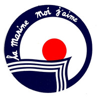 Autocollant La Marine Moi J'aime Type 2 - Bateaux