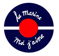 Autocollant La Marine Moi J'aime Type 1 (1) - Bateaux