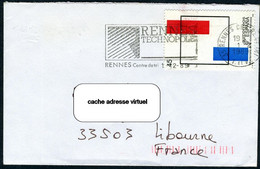 Timbre D'Espagne Utilisé En France - Lettre Non Taxée - Obl. Rennes (35) - Lettres & Documents