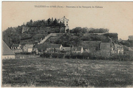 27 - TILLIERES-SUR-AVRE - Panorama Et Les Remparts Du Chateau. - Tillières-sur-Avre