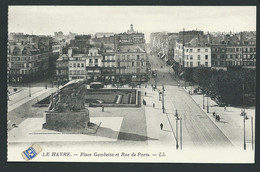 Le Havre -  Place Gambetta Et Rue De Paris -  Maca1768 - Station