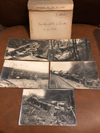 Liverdun * 5 Cartes Photos * Déraillement 32 , Le 10 Mai 1914 * Catastrophe Ferroviaire Train Chemin De Fer - Liverdun