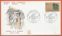 PASTEUR FRANCE FDC DE 1985 - Louis Pasteur