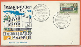 PASTEUR CENTRAFRIQUE FDC DE 1961 - Louis Pasteur