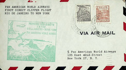 1931 Brasil / Brazil Pan Am 1.º Voo / First Flight Clipper Rio De Janeiro - New York - Luftpost