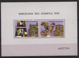AND 72 - ANDORRE BF 2 Neuf** Jeux Olympiques 1992 Barcelone - Blocs-feuillets