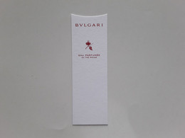 BULGARI  "  Eau Parfumé Au Thé Rouge   "  Carte Parfumée ! - Modernes (à Partir De 1961)