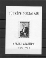 Turkey/Turquie 1939 - The 1st Anniversary Of The Death Of Kemal Ataturk - Souvenir Sheet - MNH** Excellent Quality - Lettres & Documents