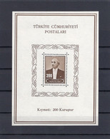 Turkey/Turquie 1943 - The President Inonu - Souvenir Sheet - MNH** Excellent Quality - Lettres & Documents