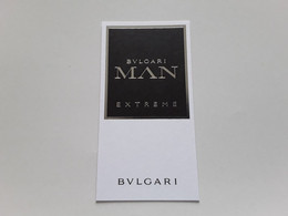 BULGARI  "  MAN  Extrême "  Carte Parfumée . - Modernes (à Partir De 1961)