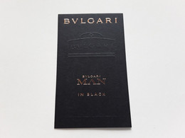 BULGARI  "  MAN In Black "  Carte Parfumée . - Modernes (à Partir De 1961)