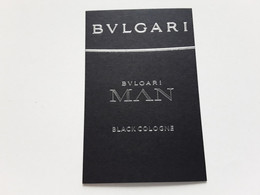 BULGARI  "  MAN  Black  Cologne "  Carte Parfumée . - Modernes (à Partir De 1961)