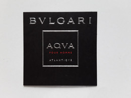 BULGARI  "  AQVA  Atlantique Pr Homme  "  Carte Parfumée . - Modernes (à Partir De 1961)